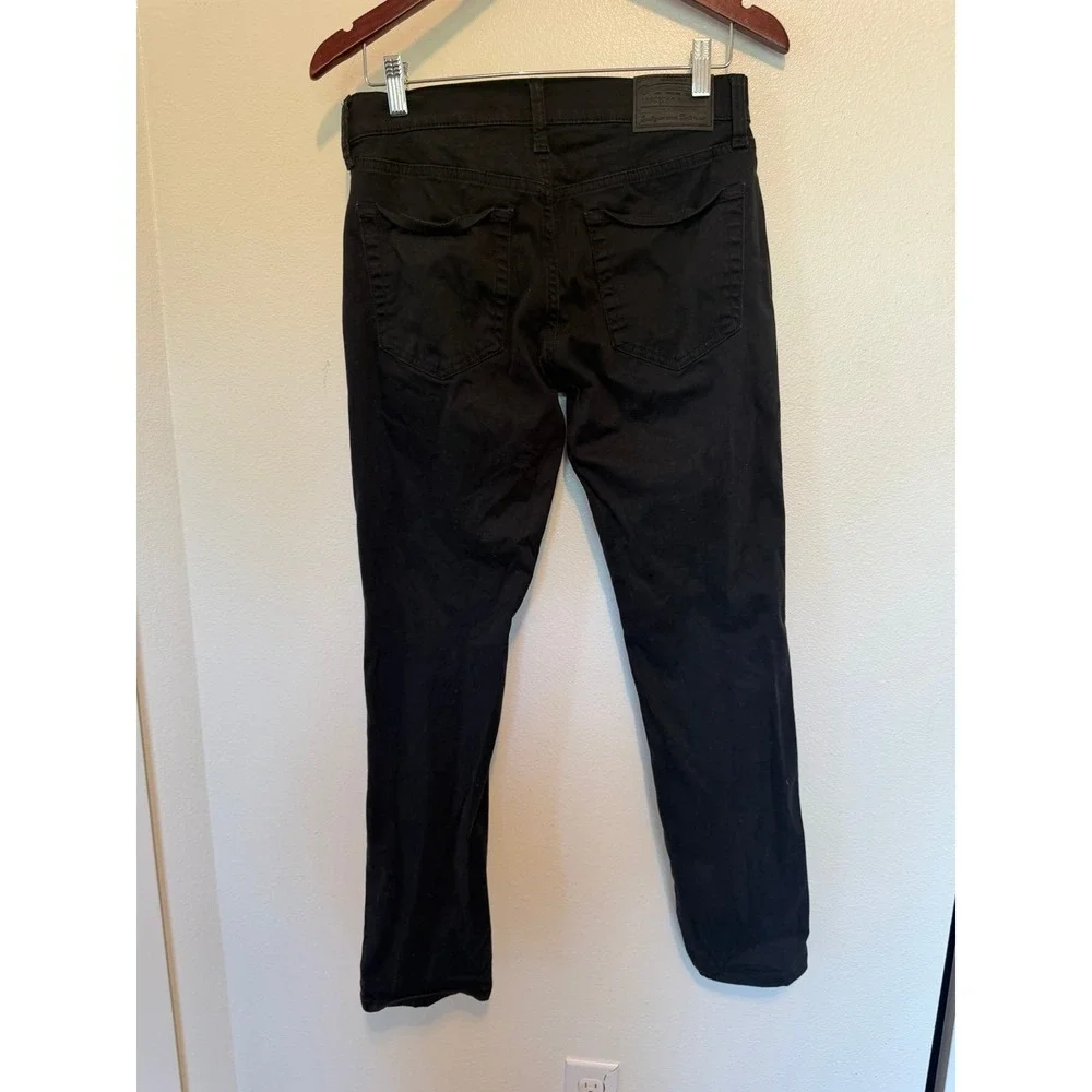 Lucky brand men's slim straight pants size 29/30 black stretch y2k casual